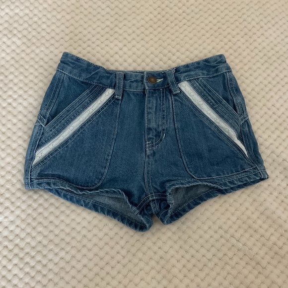 Free People Pants - Free People High Rise Jean Shorts‎